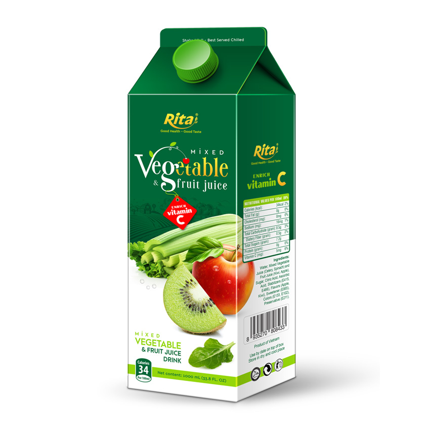 1000ml Paper Box Mixed Vegetables Juice Drink